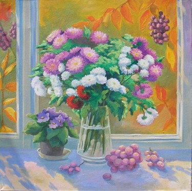 Painting titled "ноябрь" by Irina Musienko, Original Artwork, Oil