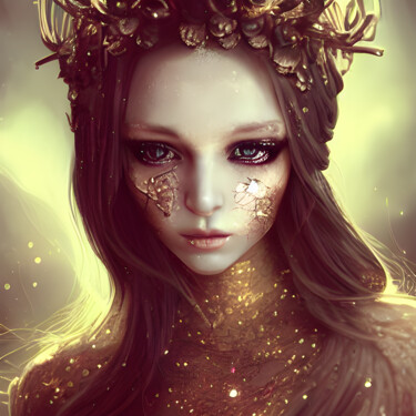 Цифровое искусство под названием "Radiant Fairies: Me…" - Mystic Muse, Подлинное произведение искусства, Изображение, сгенер…