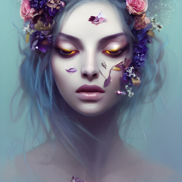 Цифровое искусство под названием "Magical Muses: Exqu…" - Mystic Muse, Подлинное произведение искусства, Изображение, сгенер…