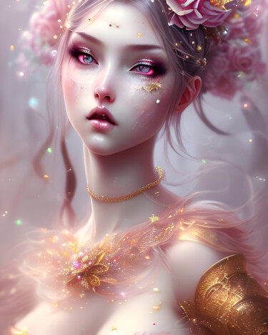 Digital Arts titled "Ethereal Beauty and…" by Mystic Muse, Original Artwork, AI generated image