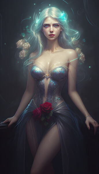 数字艺术 标题为“Whimsical Goddess P…” 由Mystic Muse, 原创艺术品, AI生成的图像