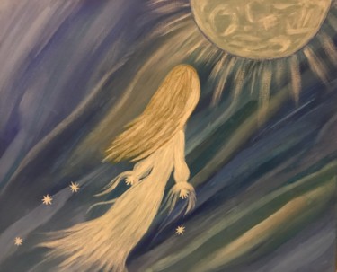 Peinture intitulée "Montée au ciel" par Virginie R. (Nikitaforever), Œuvre d'art originale, Acrylique