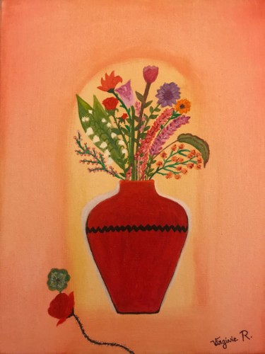 Peinture intitulée "Bouquet d amour" par Virginie R. (Nikitaforever), Œuvre d'art originale