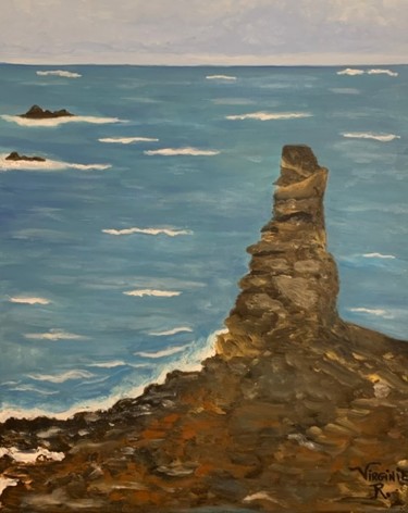Peinture intitulée "Paysage de Bretagne…" par Virginie R. (Nikitaforever), Œuvre d'art originale, Acrylique