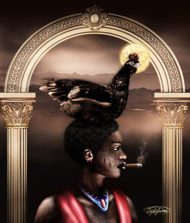 Digital Arts titled "Erzuli Dantor" by Mystifrican, Original Artwork, 2D Digital Work