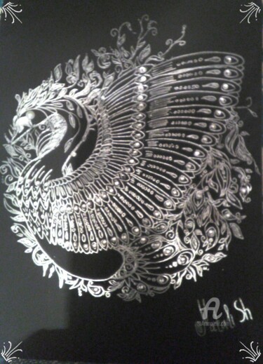 Отпечатки и Гравюры под названием "Лебедь Любви." - Natali, Подлинное произведение искусства, Литография