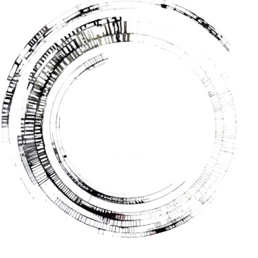 Zeichnungen mit dem Titel "CIRCUM 36" von Mzerart Grg, Original-Kunstwerk, Tinte