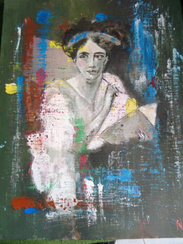 Painting titled "Esquisse" by N-J Gomiéro, Original Artwork, Acrylic