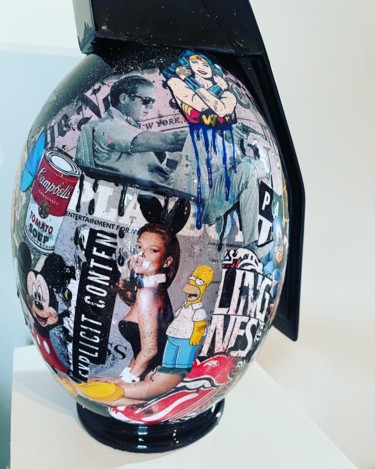 "Grenade POP ART" başlıklı Heykel N Nathan tarafından, Orijinal sanat, Rezine