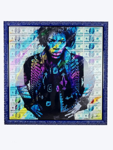Картина под названием "Jimi blue emotion" - N Nathan, Подлинное произведение искусства, Цифровая живопись