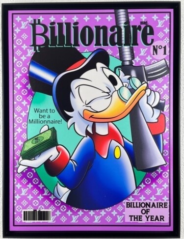 Schilderij getiteld "Billionaire Picsou" door N Nathan, Origineel Kunstwerk, Digitaal Schilderwerk