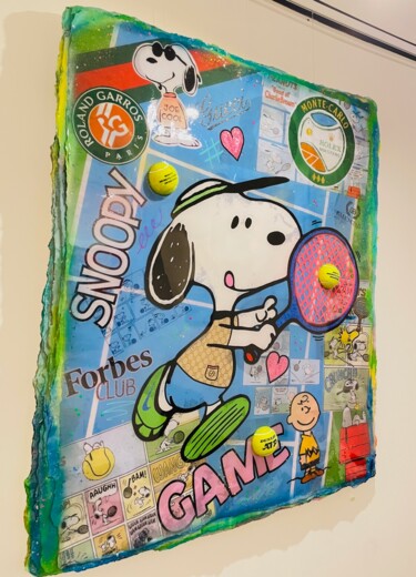 Pintura intitulada "Snoopy Rolex Master" por N Nathan, Obras de arte originais, Acrílico Montado em Alumínio