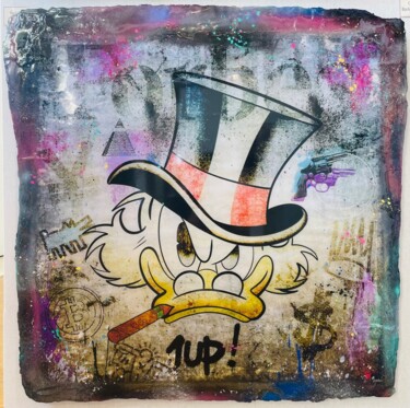 Painting titled "Forbes 1 UP!" by N Nathan, Original Artwork, Acrylic Mounted on Aluminium