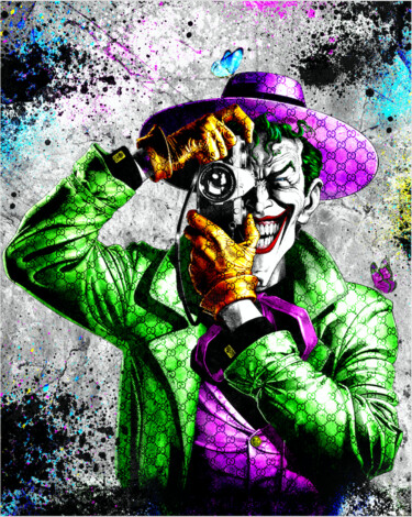Arts numériques intitulée "Click Art Joker" par N Nathan, Œuvre d'art originale, Peinture numérique
