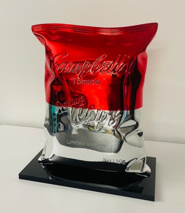 Sculpture titled "Amazing chips RED" by N Nathan, Original Artwork, Resin