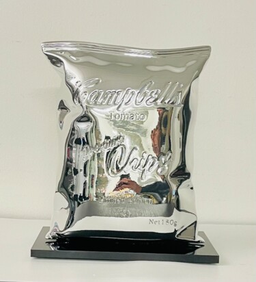 Γλυπτική με τίτλο "Amazing chips silver" από N Nathan, Αυθεντικά έργα τέχνης, Ρητίνη