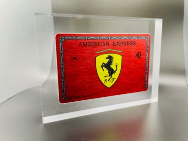 Sculpture titled "Plex Card Ferrari" by N Nathan, Original Artwork, Digital Painting