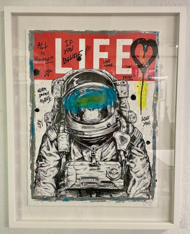 Peinture intitulée "SPACE MONKEY life" par N Nathan, Œuvre d'art originale, Acrylique