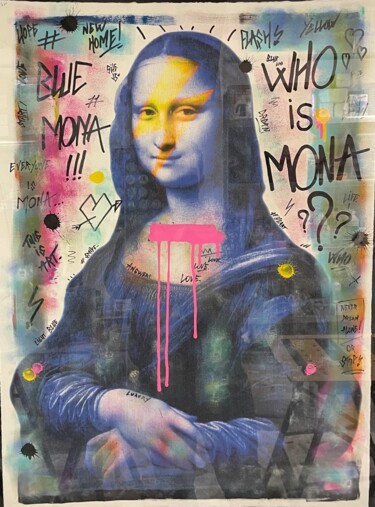 "Blue Mona" başlıklı Tablo N Nathan tarafından, Orijinal sanat, Akrilik