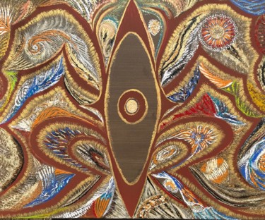 Картина под названием "29" - Nacéra Oussad, Подлинное произведение искусства, Акрил Установлен на Деревянная рама для носилок