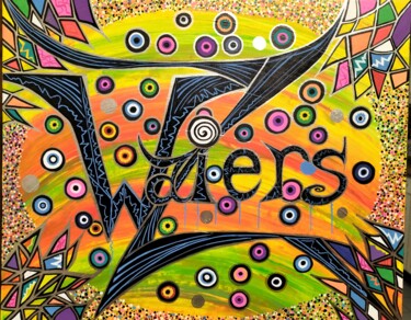 Painting titled "Waziers" by Nacéra Oussad, Original Artwork, Acrylic