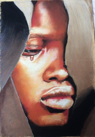 Pintura intitulada "la jeune fille en p…" por Nicole Vila, Obras de arte originais