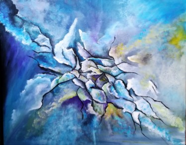 Painting titled "serenite" by Nadine Warnet-Ponsart, Original Artwork, Acrylic