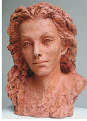 Skulptur mit dem Titel "Linda" von Nacera Kaïnou, Original-Kunstwerk, Terra cotta