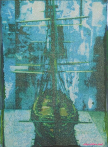 Pintura titulada "Marine I" por Nacera Kaïnou, Obra de arte original