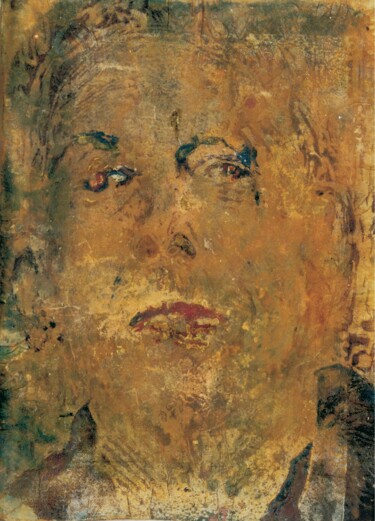 Peinture intitulée "Portrait I" par Nacera Kaïnou, Œuvre d'art originale