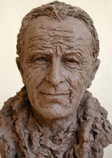 Sculpture intitulée "Paul-Emile VICTOR" par Kainou, Œuvre d'art originale, Terre cuite