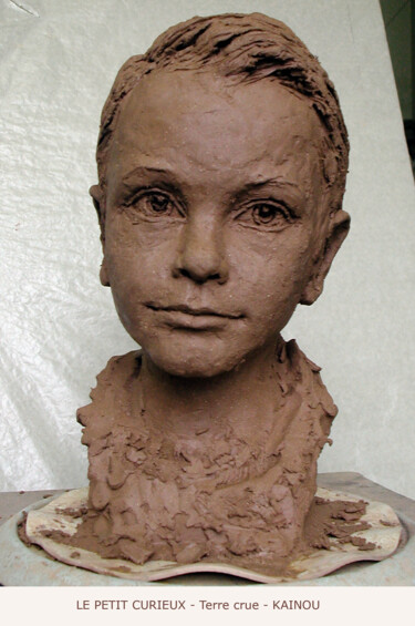 Sculpture titled "Le petit curieux" by Nacera Kaïnou, Original Artwork