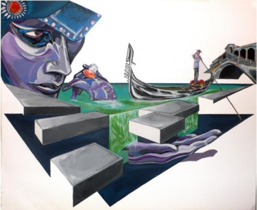 Pintura titulada "Venezia" por Nacho Estrada, Obra de arte original