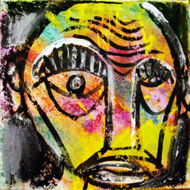 Painting titled "Rostro IV" by Nacho Martínez, Original Artwork