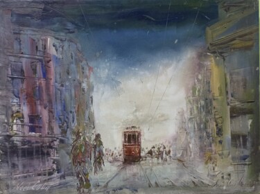 Peinture intitulée "Beyoglu" par Naci Caba, Œuvre d'art originale, Acrylique