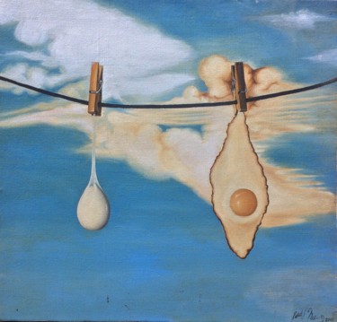 Malerei mit dem Titel "Creation" von Nacim Ladj, Original-Kunstwerk, Öl