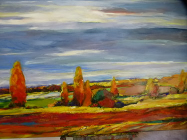 Painting titled "Près de Salettes da…" by Nadine Nacinovic, Original Artwork, Acrylic