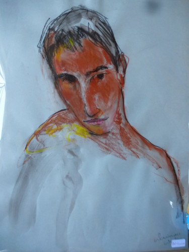 Drawing titled "Mon ami" by Nadine Nacinovic, Original Artwork, Pastel