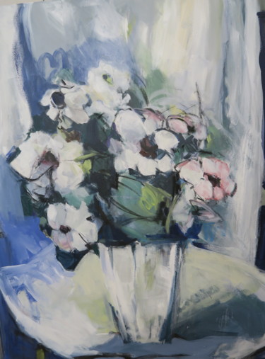 Malarstwo zatytułowany „Le bouquet d'annive…” autorstwa Nadine Nacinovic, Oryginalna praca, Akryl