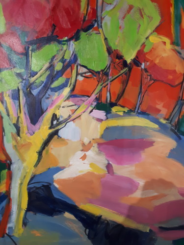 Painting titled "Mélodies et couleurs" by Nadine Nacinovic, Original Artwork, Acrylic