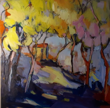 Painting titled "Le Cabanon de Cézan…" by Nadine Nacinovic, Original Artwork, Acrylic