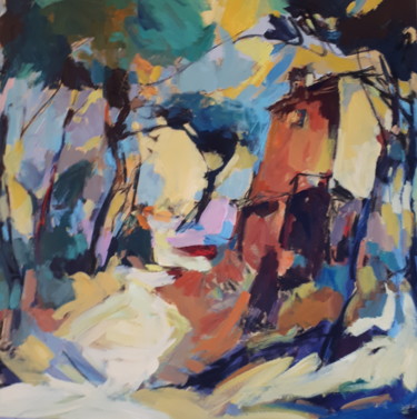 Картина под названием "Dans les carrières…" - Nadine Nacinovic, Подлинное произведение искусства, Акрил Установлен на Деревя…