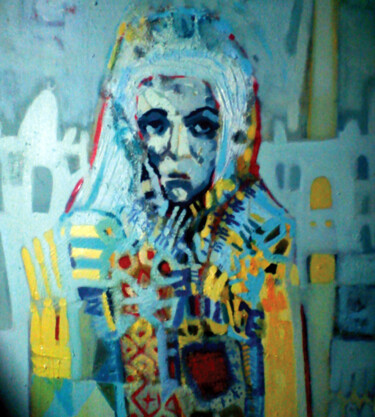 Malerei mit dem Titel "Bent Al Arjoune" von Nacir Imache, Original-Kunstwerk, Öl