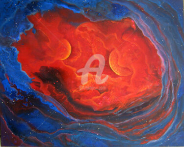 Malerei mit dem Titel "universum II" von Nacka, Original-Kunstwerk, Acryl