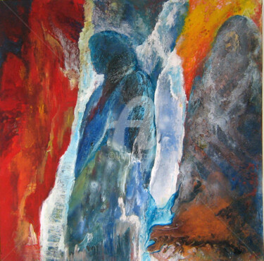 Malerei mit dem Titel "Engel" von Nacka, Original-Kunstwerk, Acryl