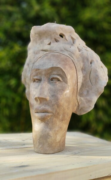Sculpture titled "Wisdom" by Nad, Original Artwork, Terra cotta