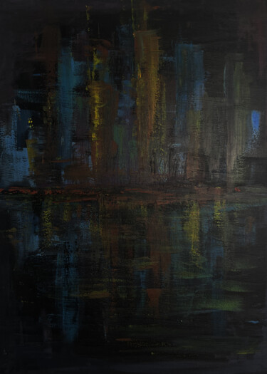 Pintura titulada "Le reflet" por Nada Laktaoui, Obra de arte original, Acrílico