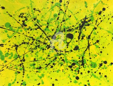 Peinture intitulée "Greenish" par Nada Ankh, Œuvre d'art originale, Acrylique
