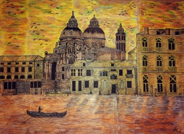 Рисунок под названием ""Застывшая история…" - Алёна Надькина, Подлинное произведение искусства, Цветные карандаши