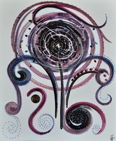 Pintura intitulada "Sombre iris" por Nadège Dubreuil, Obras de arte originais, Tinta